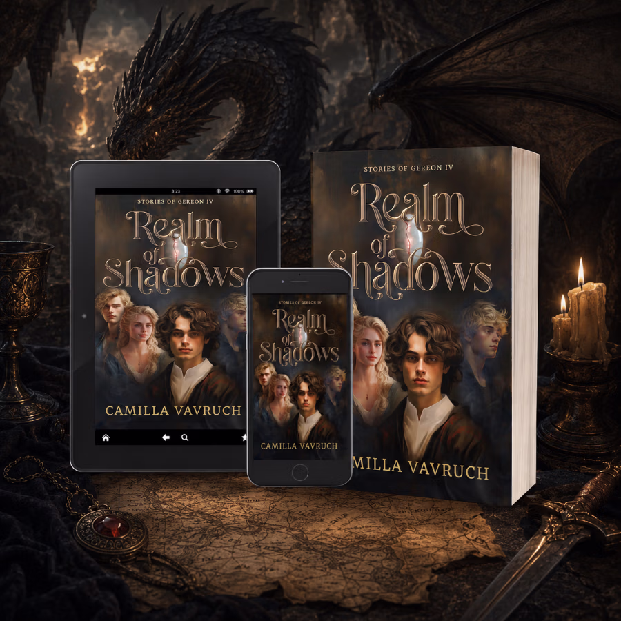 Realm of Shadows, book 4 in Stories of Gereon by Camilla Vavruch in paperback and ebook